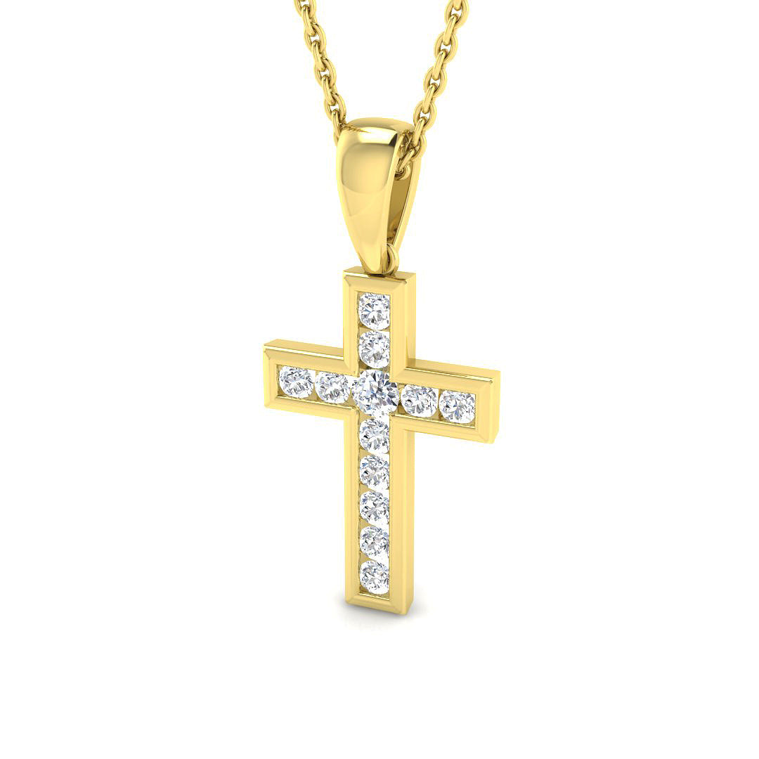 9ct Yellow Gold 0.24ct Laboratory Grown CVD Pendant