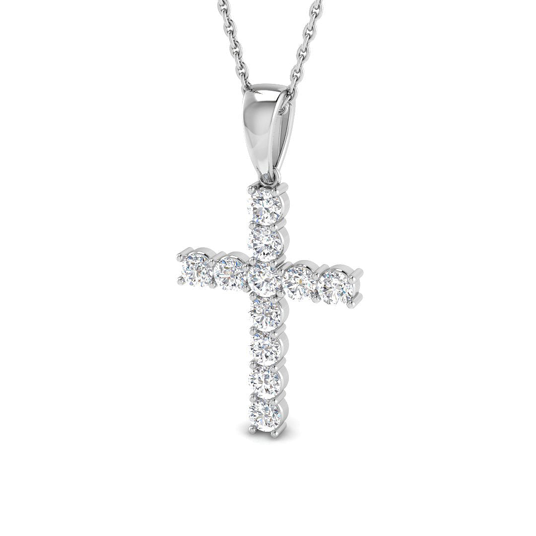 18ct White Gold 0.74ct G SI2 Diamond Pendant
