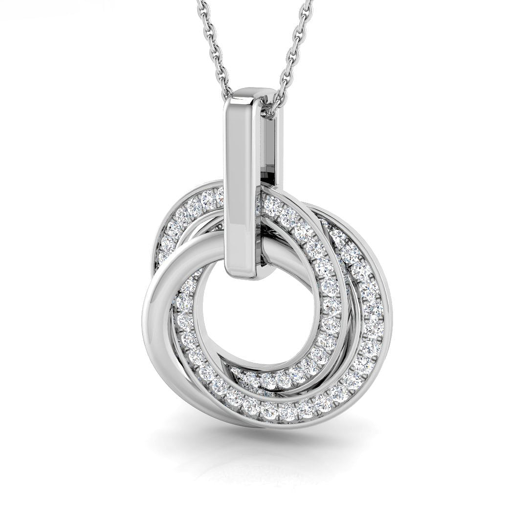 Platinum 0.54ct G SI2 Diamond Pendant
