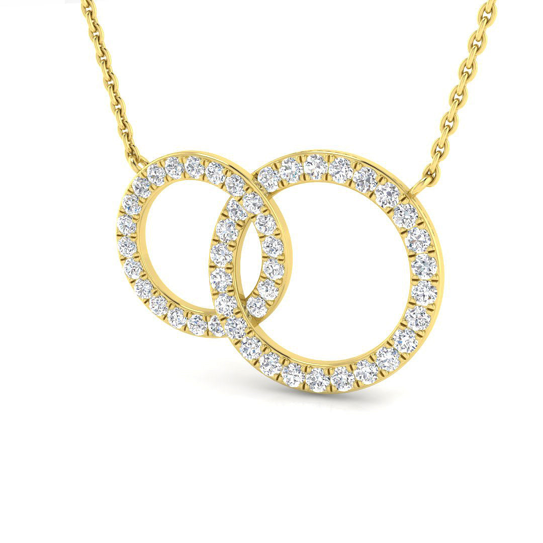 18ct Yellow Gold 0.49ct G SI2 Diamond Pendant