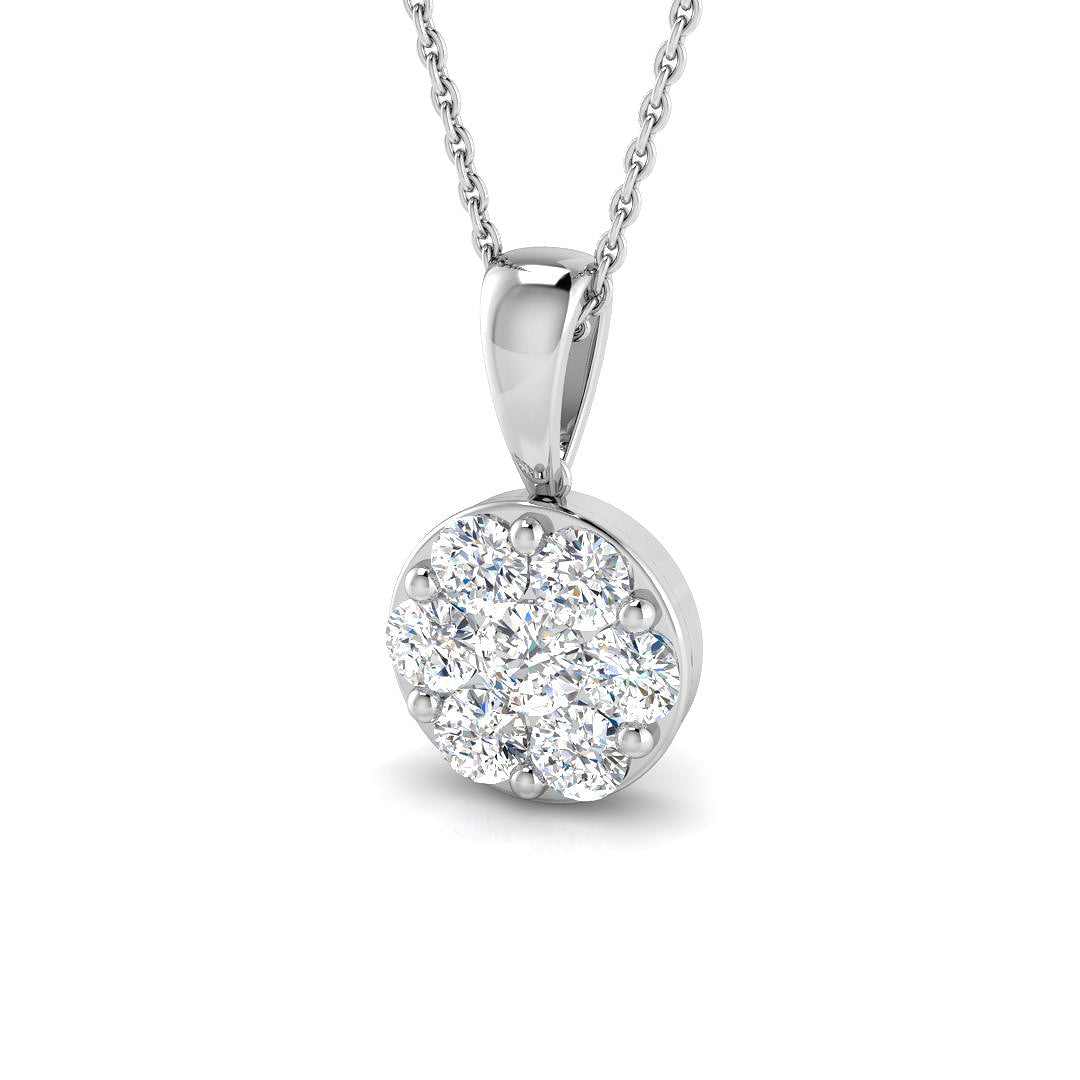 18ct White Gold 1.01ct G SI2 Diamond Pendant