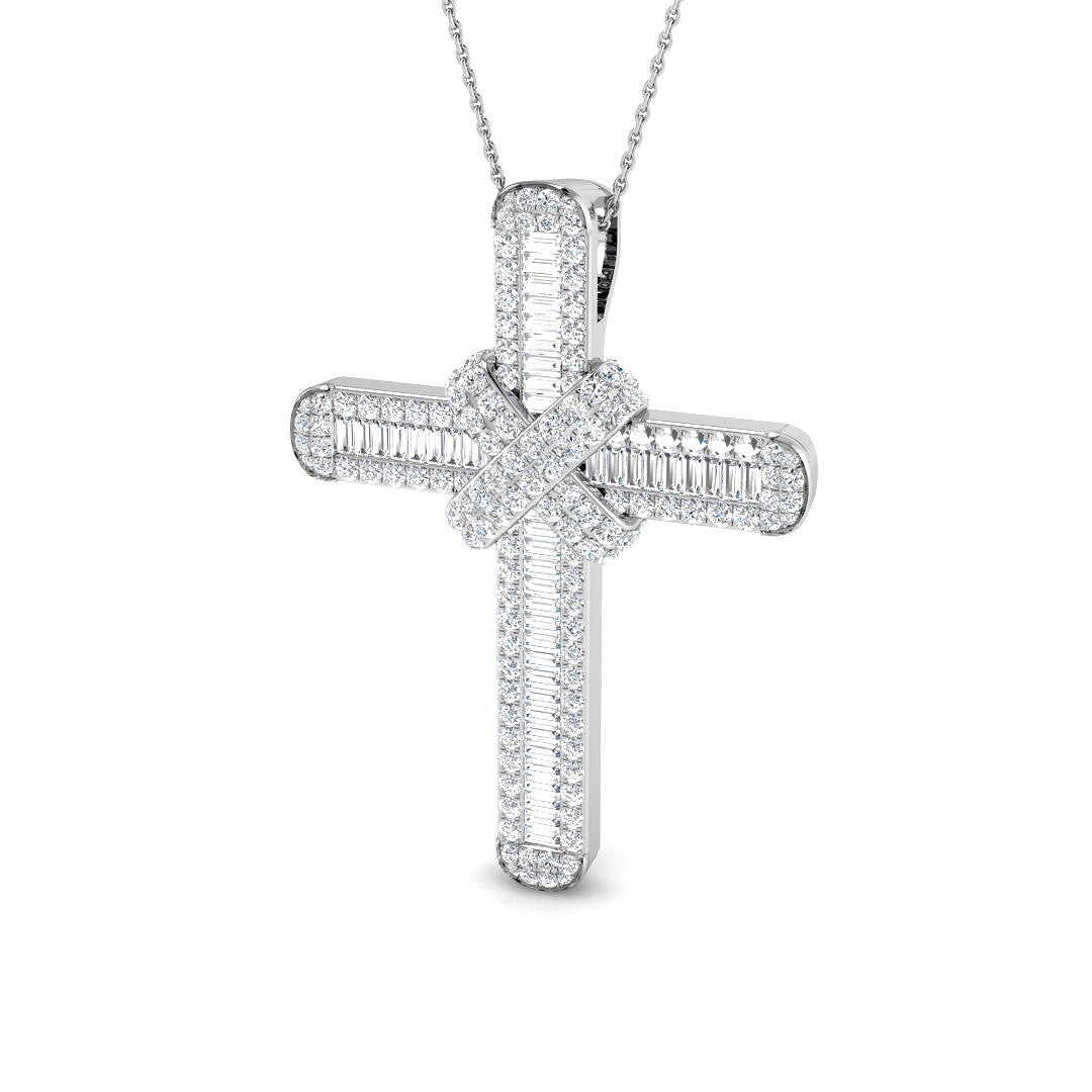 9ct White Gold 3.13ct G SI2 Diamond Pendant