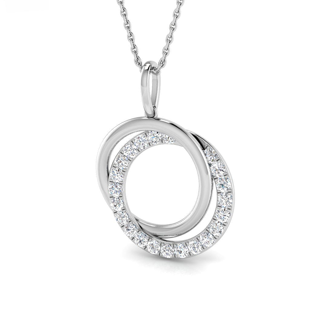 9ct White Gold 0.55ct Laboratory Grown CVD Pendant