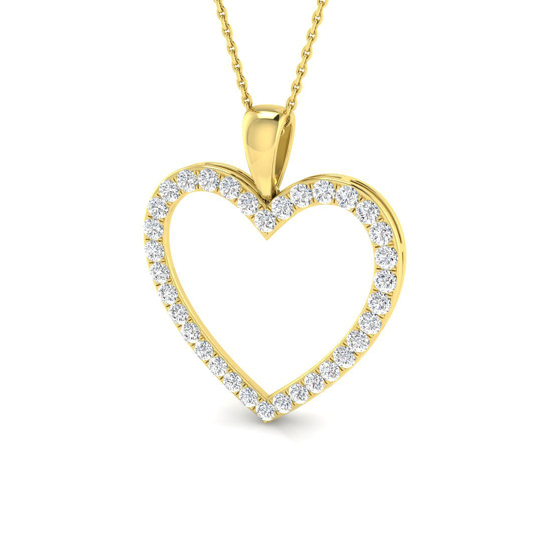 9ct Yellow Gold 1.00ct Laboratory Grown CVD Pendant
