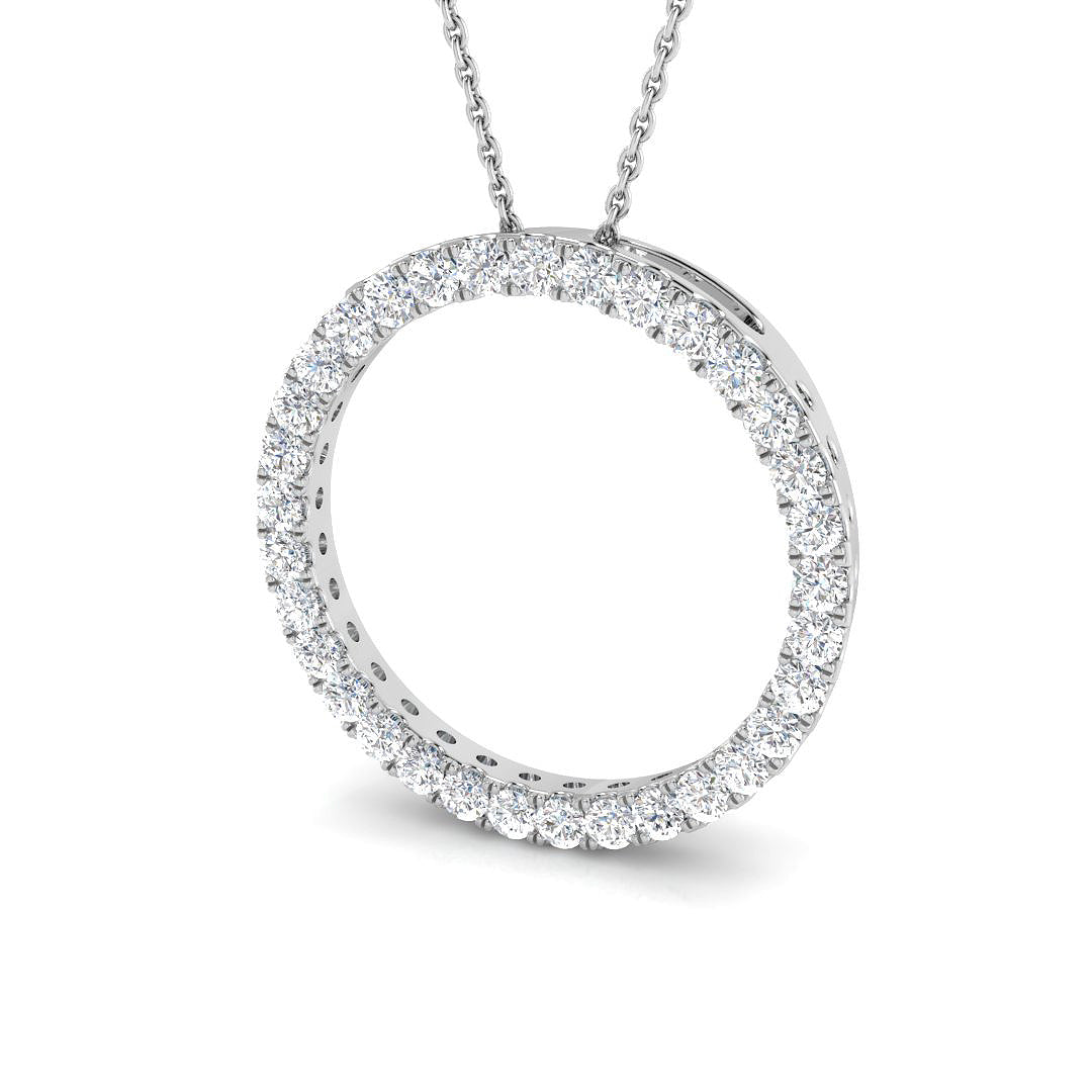 9ct White Gold 1.00ct G SI2 Diamond Pendant