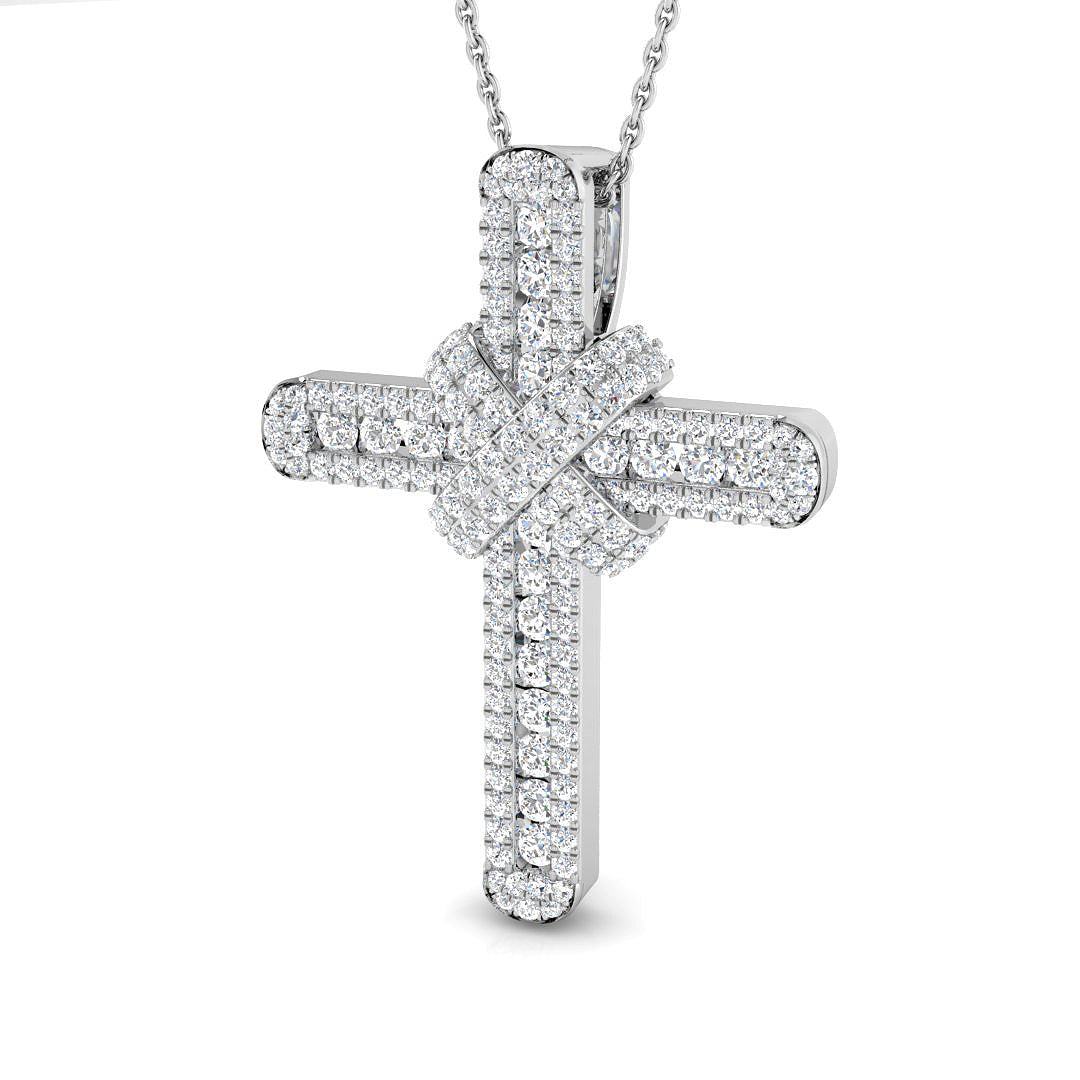 9ct White Gold 1.05ct G SI2 Diamond Pendant