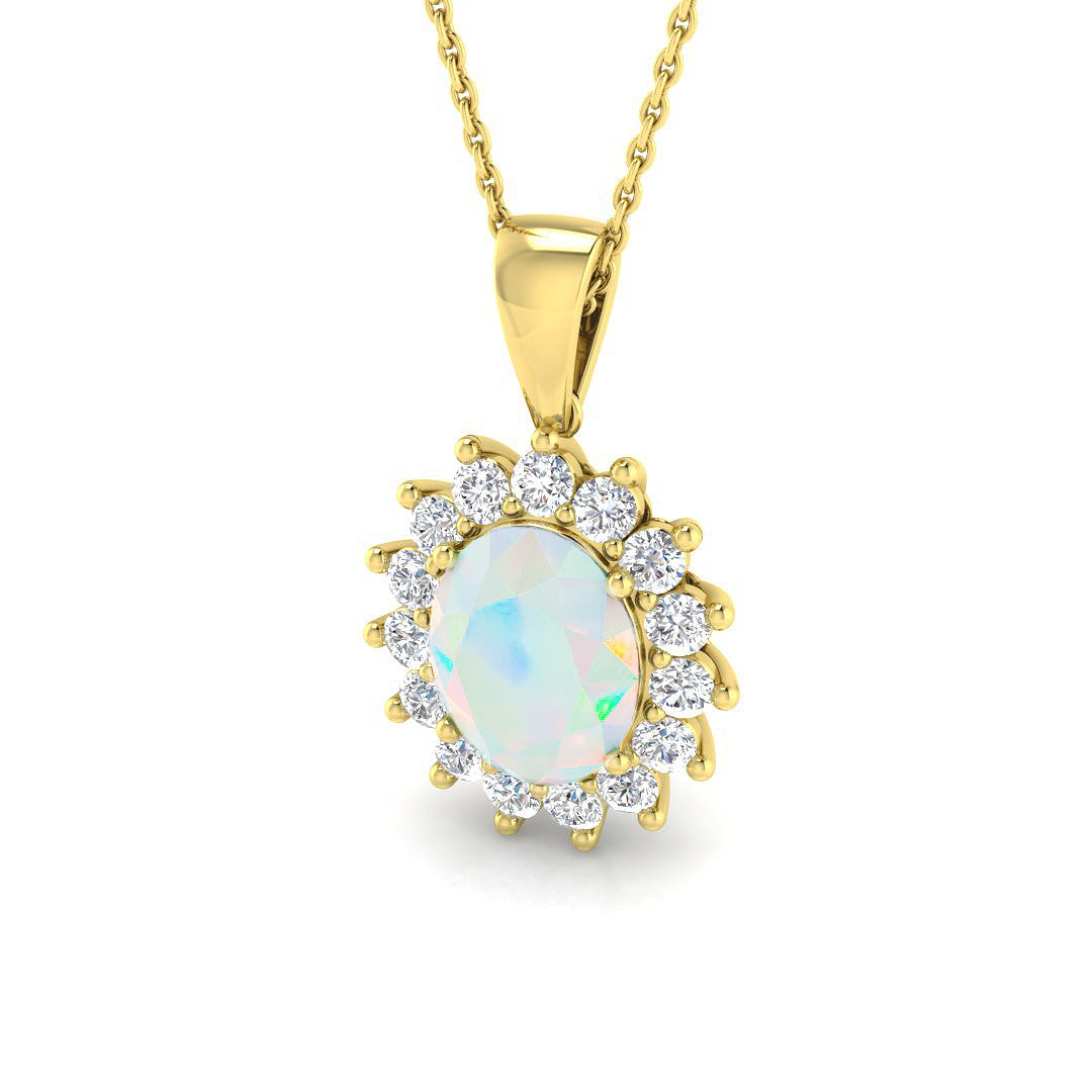 9ct Yellow Gold 2.38ct Opal Pendant