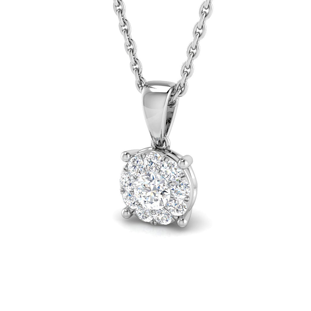 9ct White Gold 0.20ct G I1 Diamond Pendant