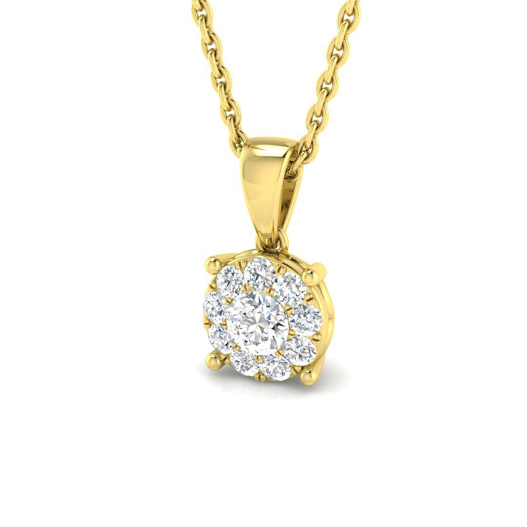 9ct Yellow Gold 0.20ct G I1 Diamond Pendant