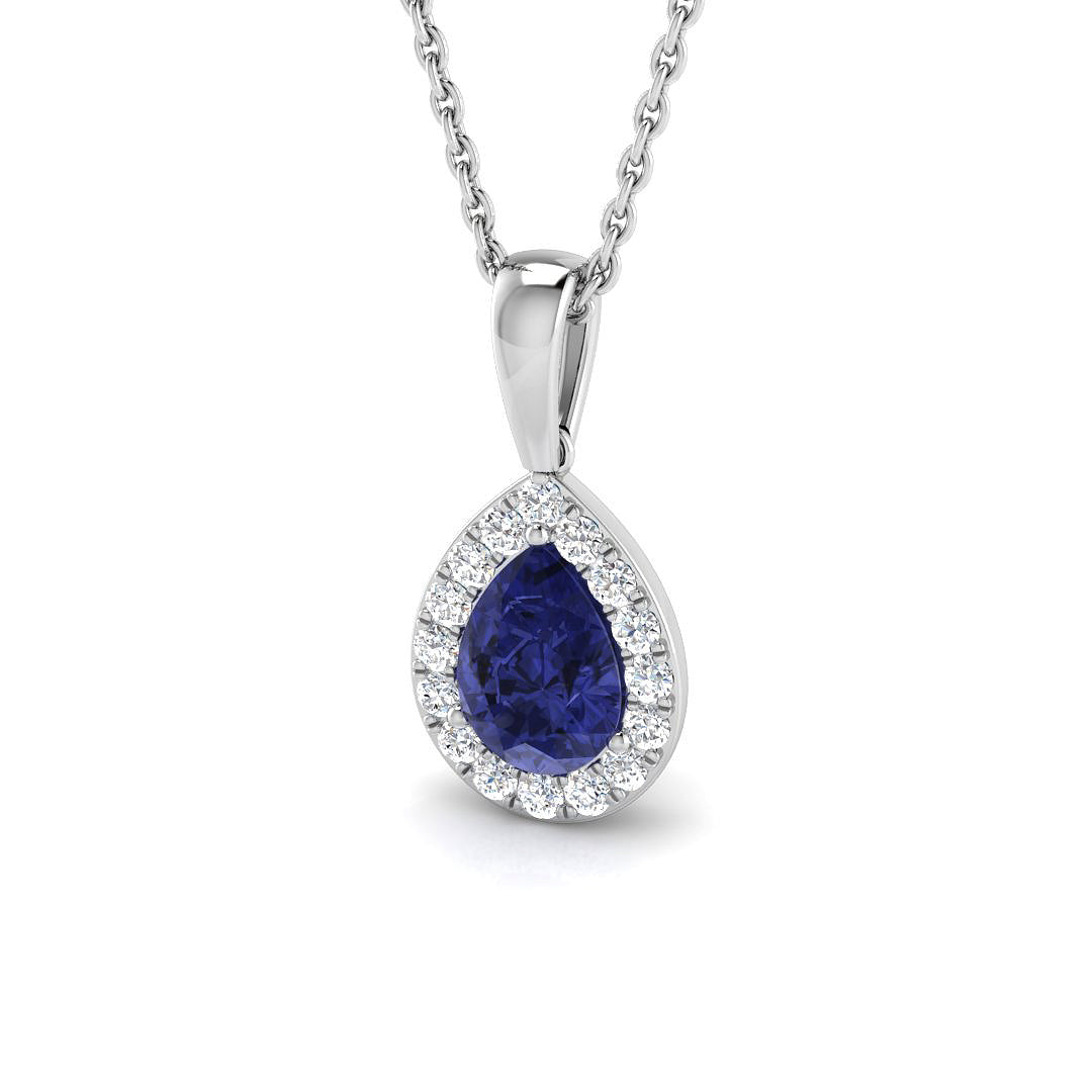 9ct White Gold 0.87ct Tanzanite Pendant