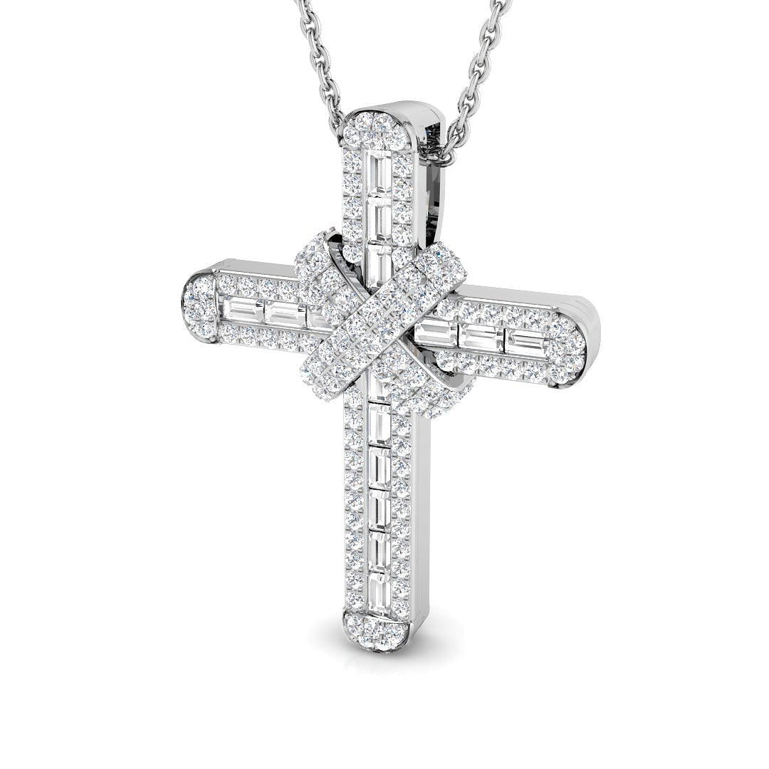 9ct White Gold 0.61ct G SI2 Diamond Pendant