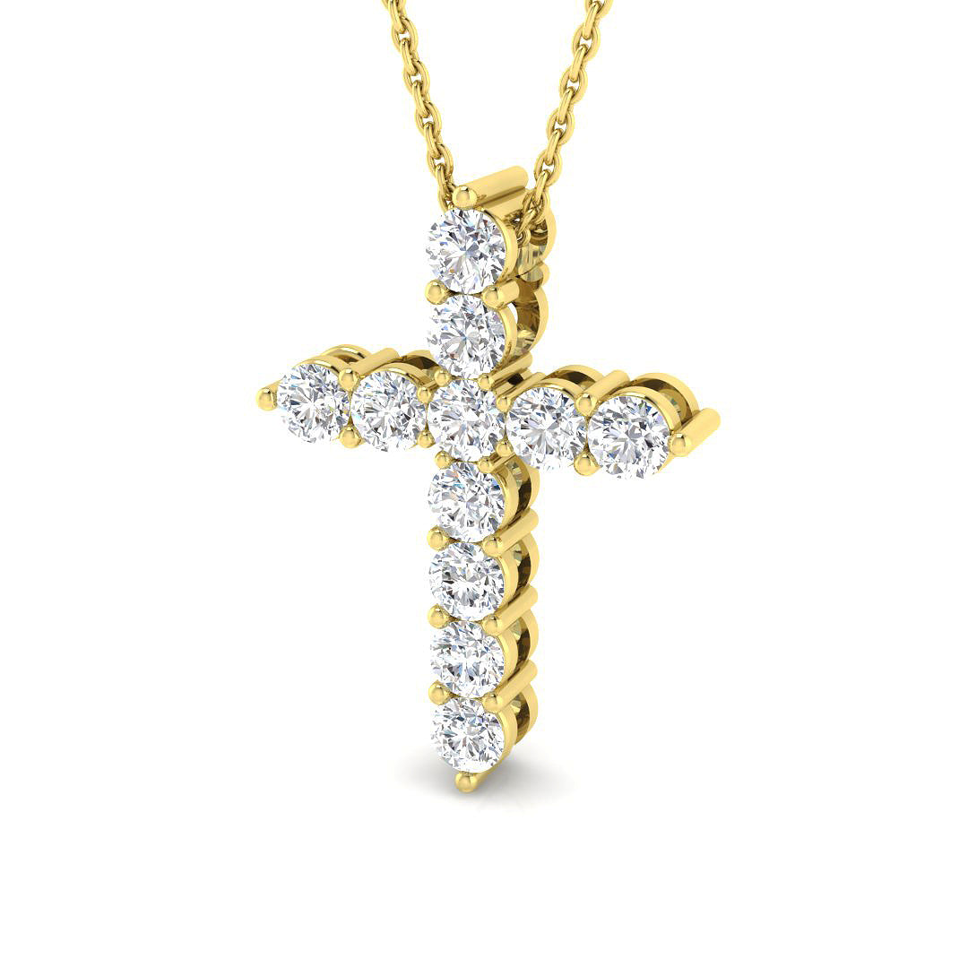 9ct Yellow Gold 0.99ct G SI1 Diamond Pendant