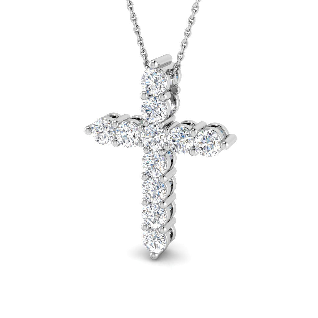 9ct White Gold 1.63ct G SI2 Diamond Pendant