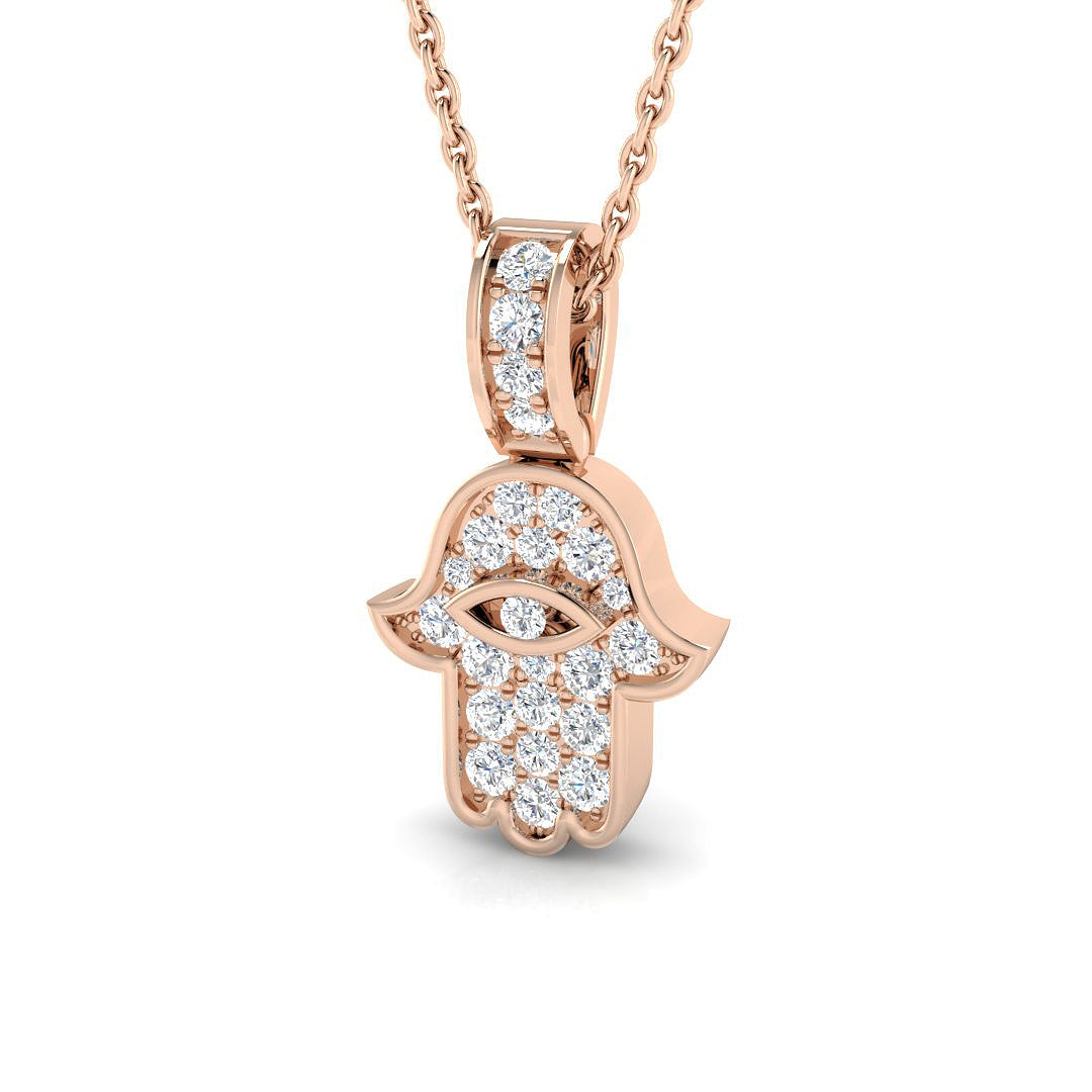 9ct Rose Gold 0.23ct G SI2 Diamond Pendant