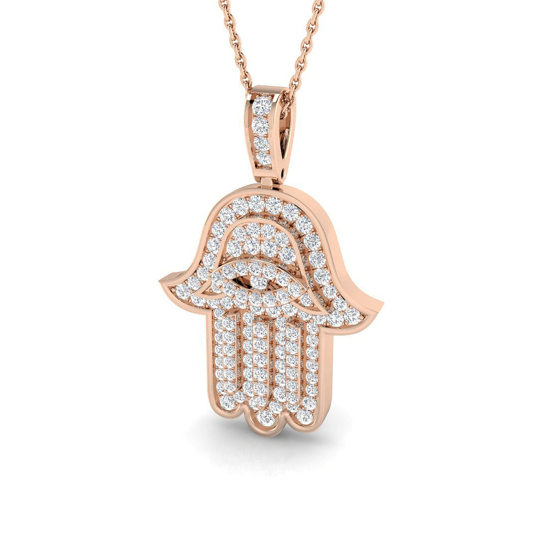 9ct Rose Gold 0.70ct G SI2 Diamond Pendant
