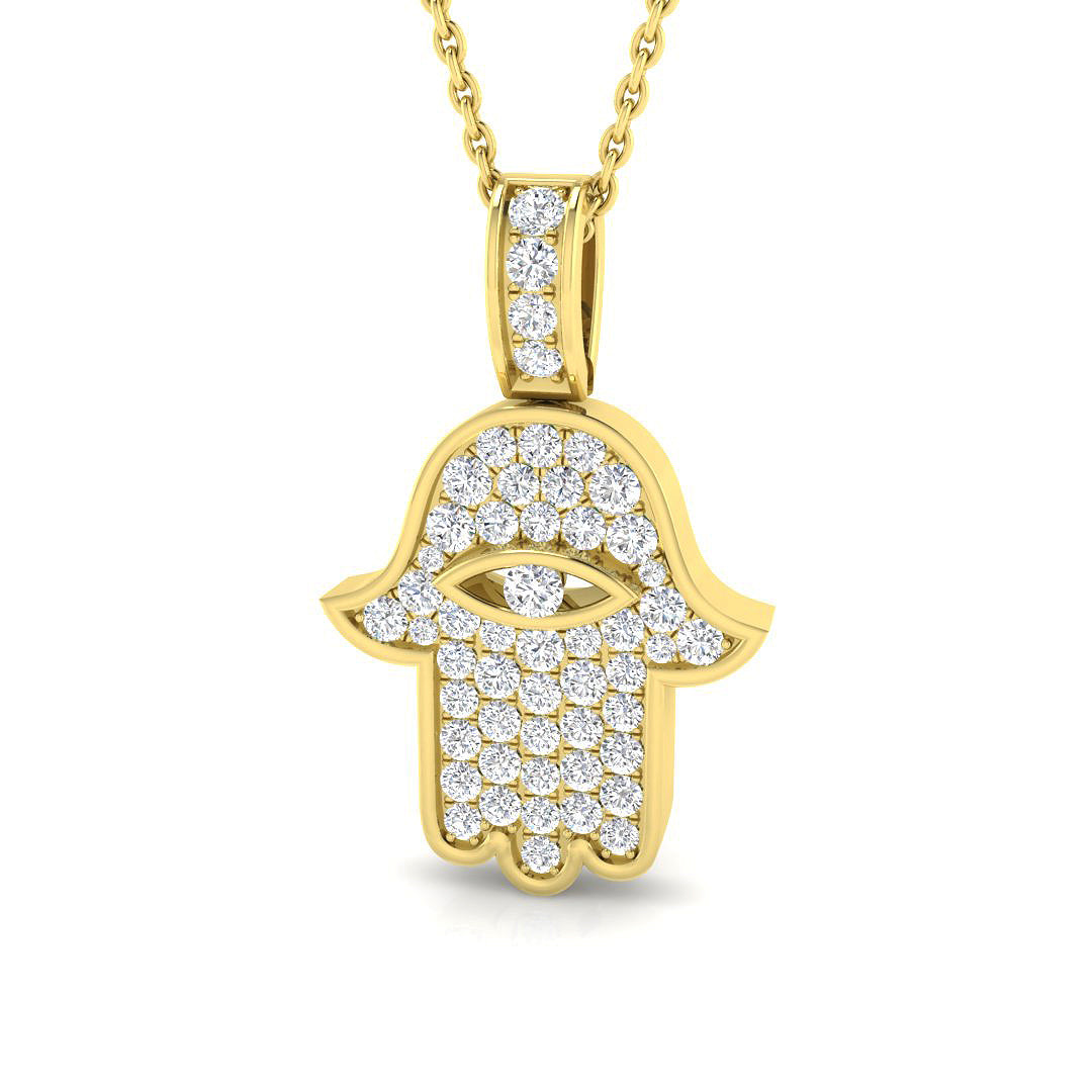 18ct Yellow Gold 0.59ct Laboratory Grown CVD Pendant