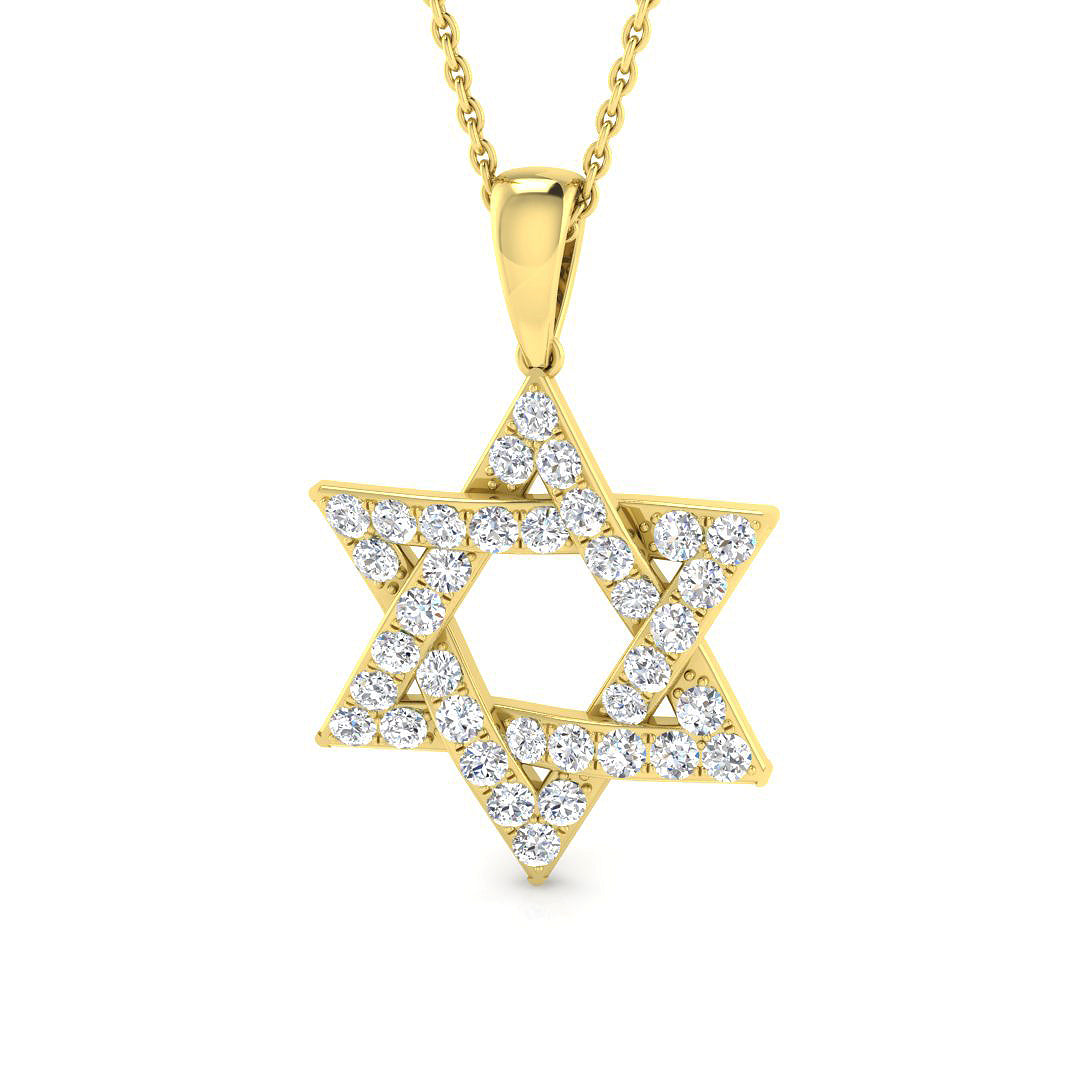 9ct Yellow Gold 0.67ct Laboratory Grown CVD Pendant