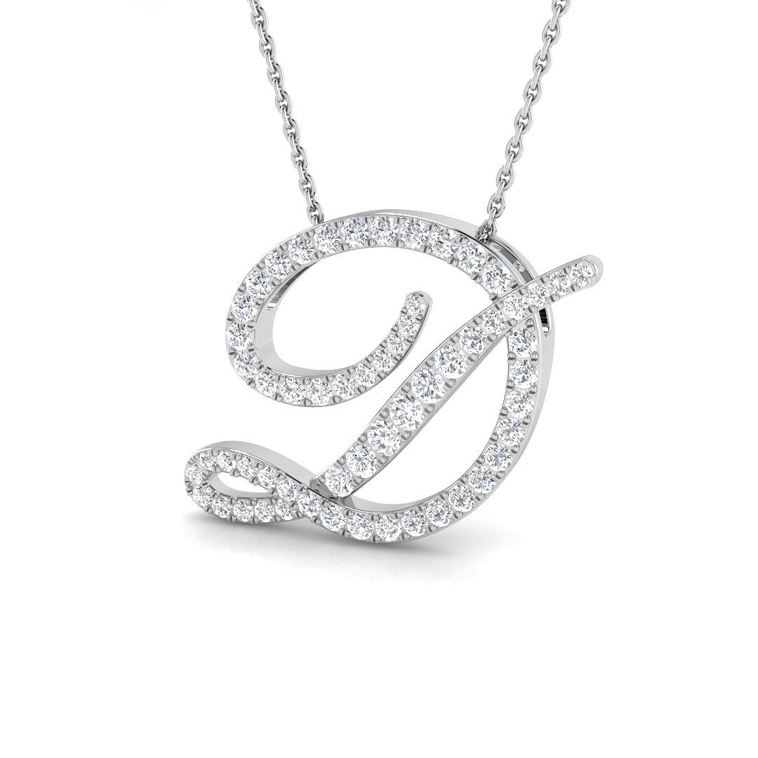 9ct White Gold 0.69ct G SI2 Diamond Pendant
