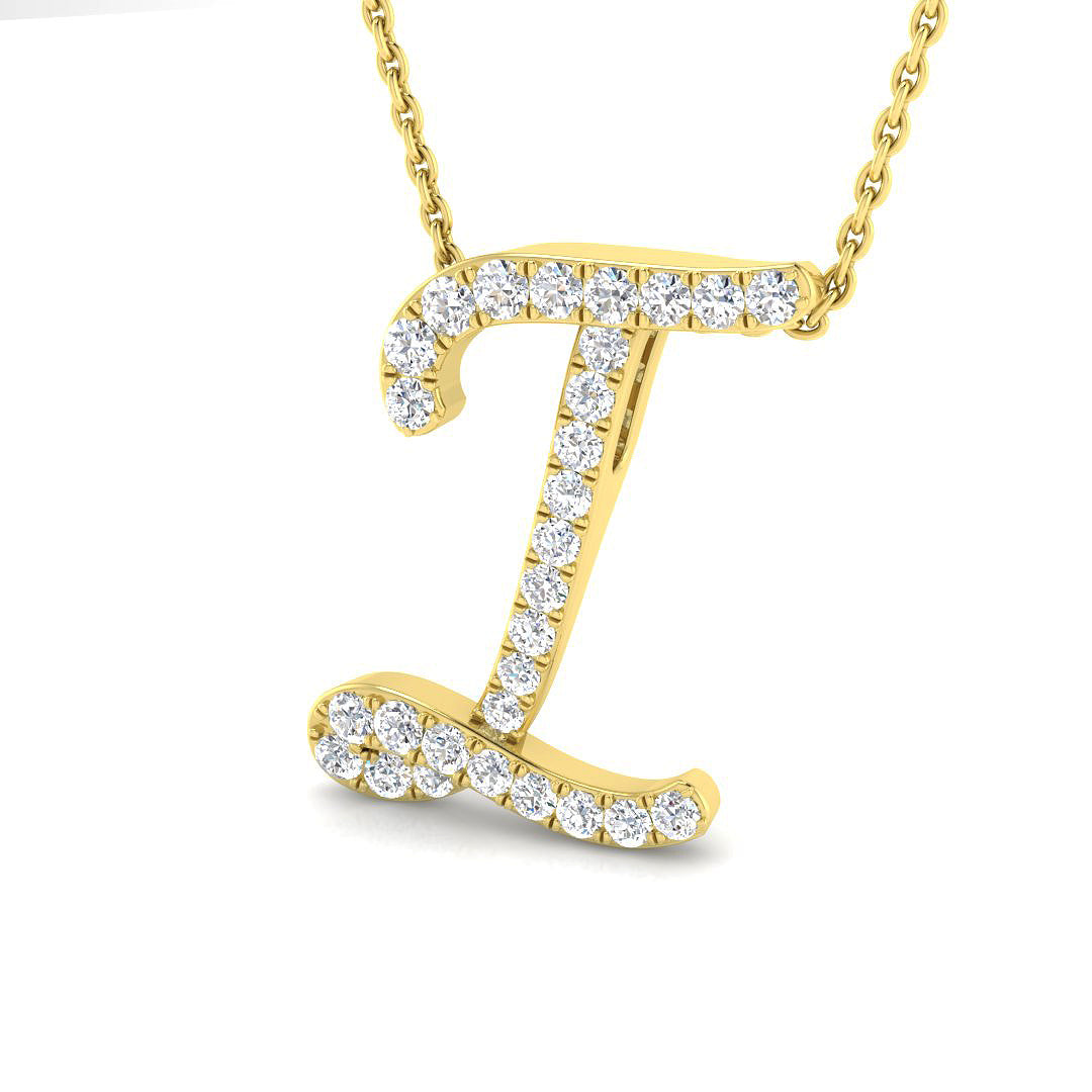 9ct Yellow Gold 0.31ct G SI2 Diamond Pendant