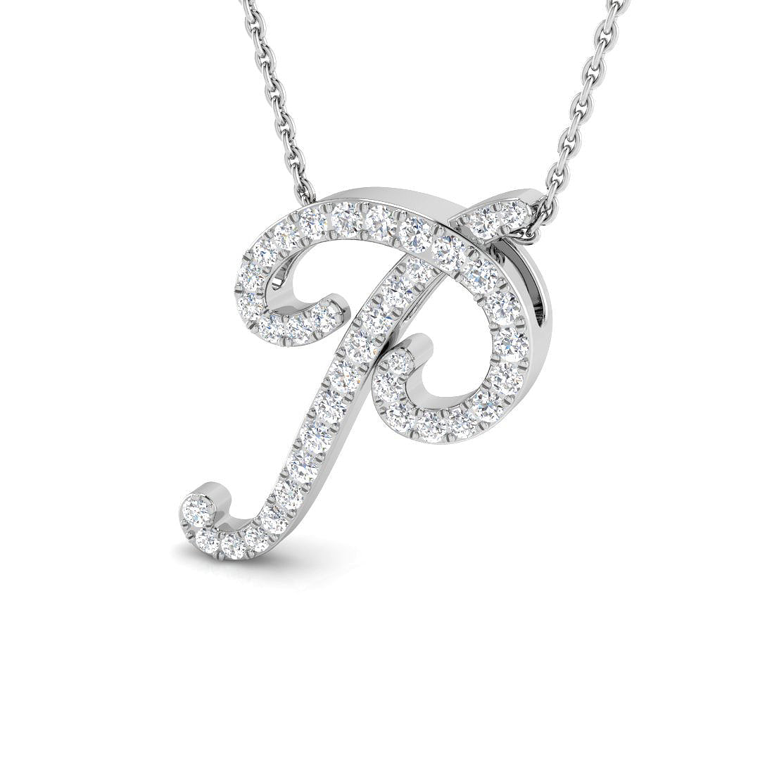 9ct White Gold 0.36ct G SI2 Diamond Pendant