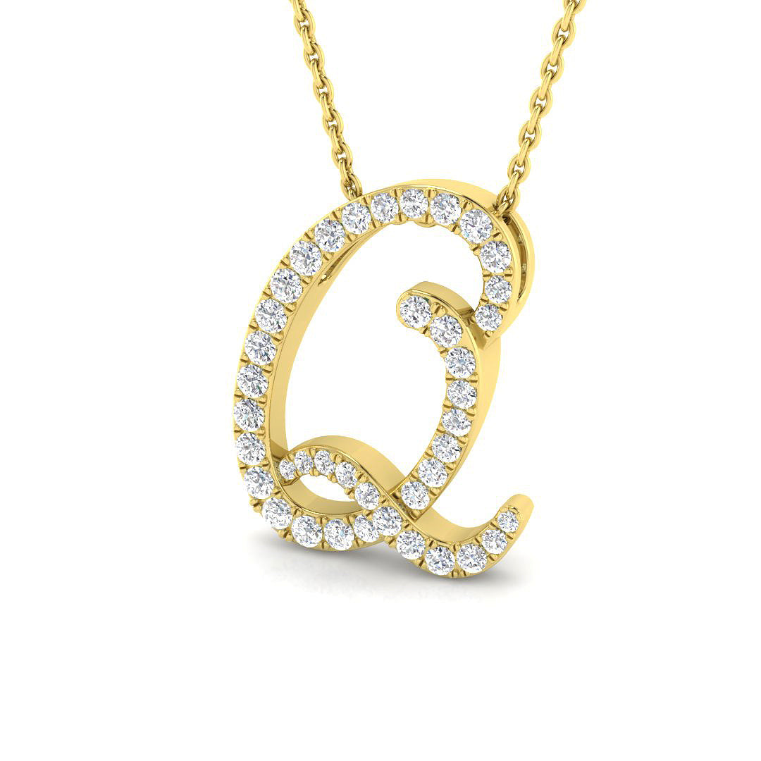 9ct Yellow Gold 0.41ct G SI2 Diamond Pendant