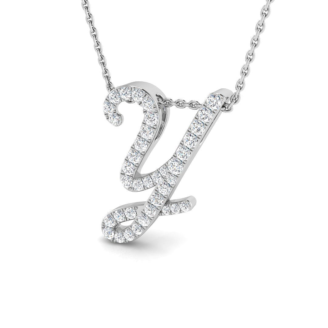 9ct White Gold 0.37ct G SI2 Diamond Pendant