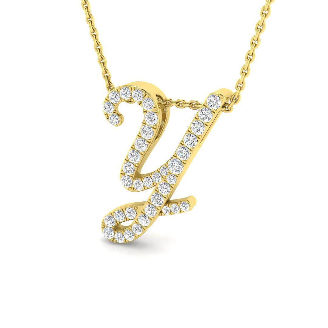 9ct Yellow Gold 0.37ct G SI2 Diamond Pendant