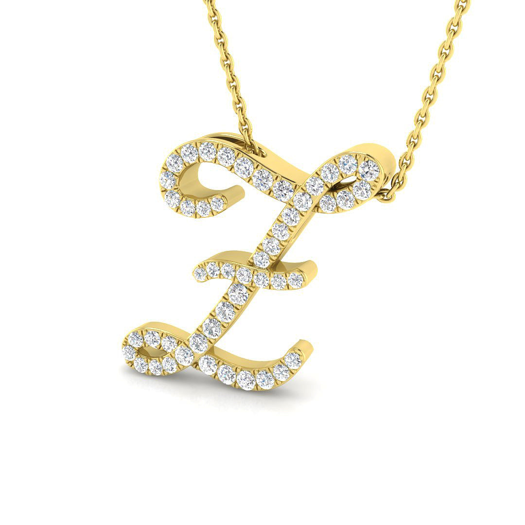 9ct Yellow Gold 0.43ct G SI2 Diamond Pendant