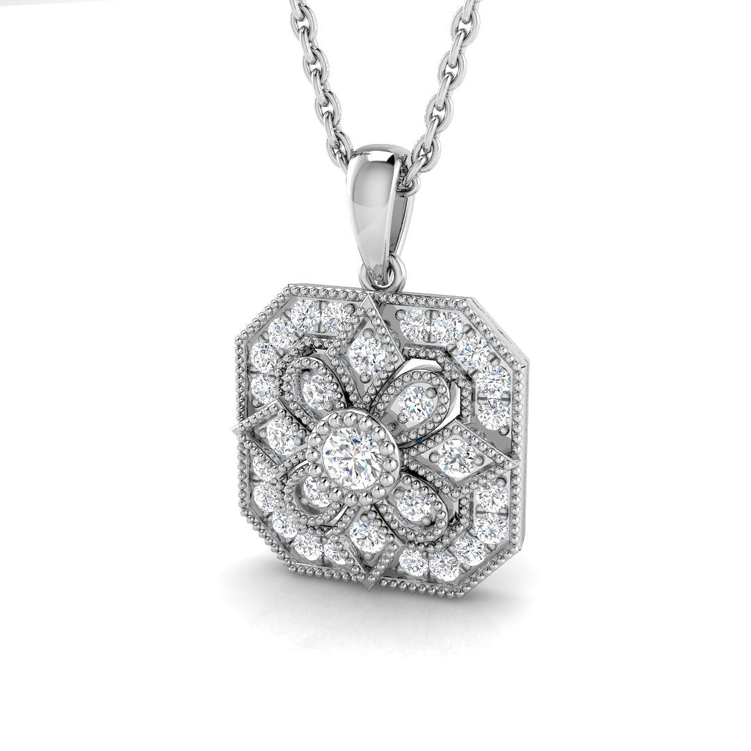 18ct White Gold 0.24ct G SI2 Diamond Pendant