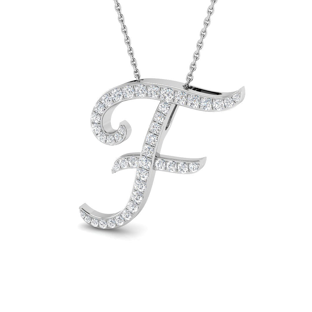 9ct White Gold 0.55ct G SI2 Diamond Pendant