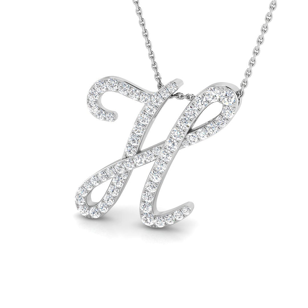 9ct White Gold 0.90ct G SI2 Diamond Pendant
