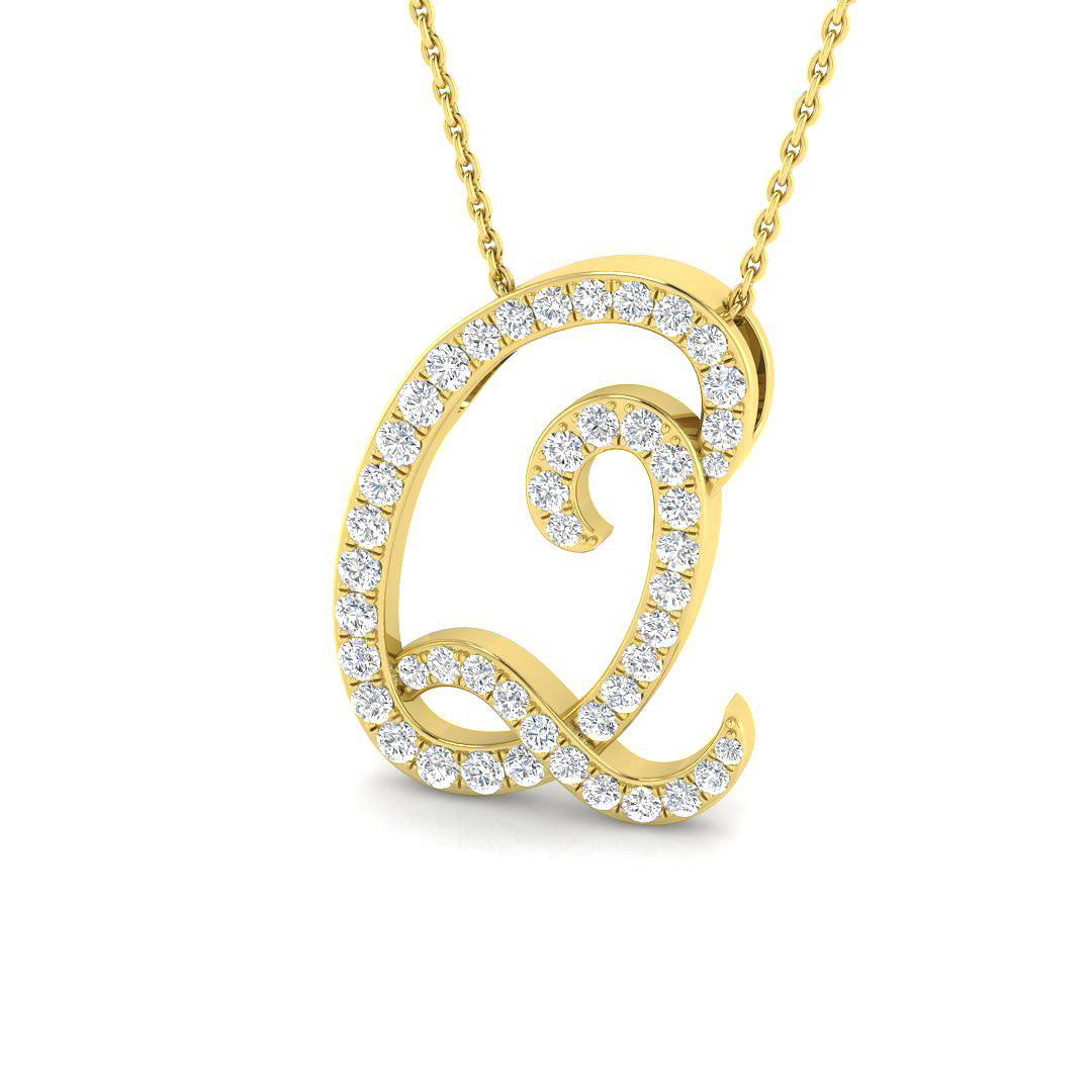 9ct Yellow Gold 0.71ct G SI2 Diamond Pendant