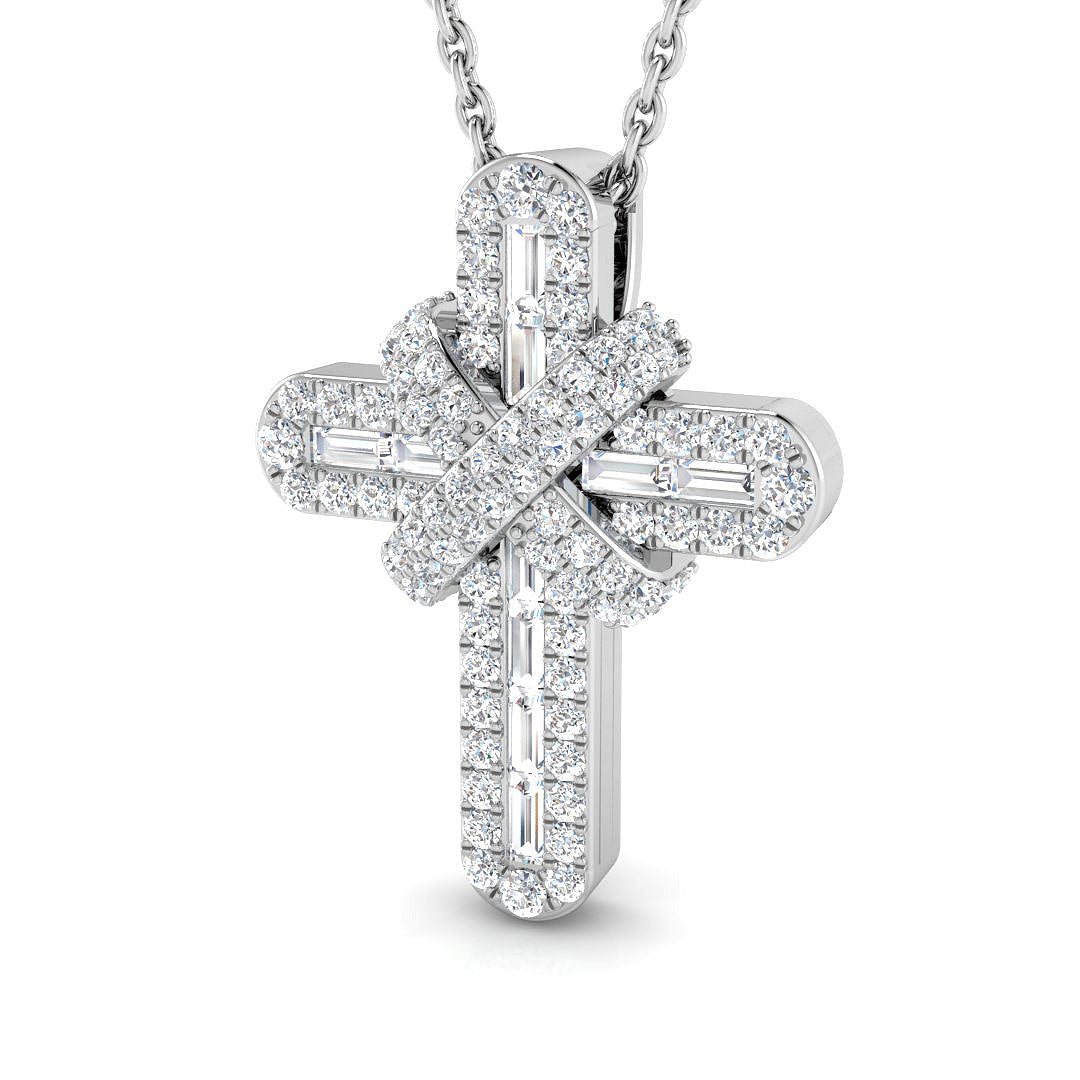 9ct White Gold 0.41ct G SI2 Diamond Pendant