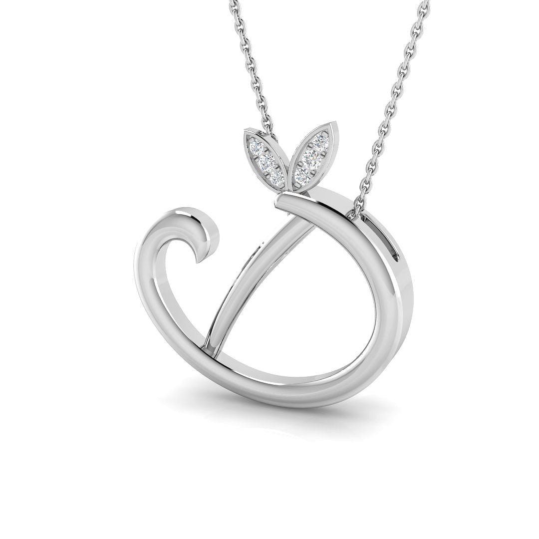 9ct White Gold 0.05ct G SI2 Diamond Pendant