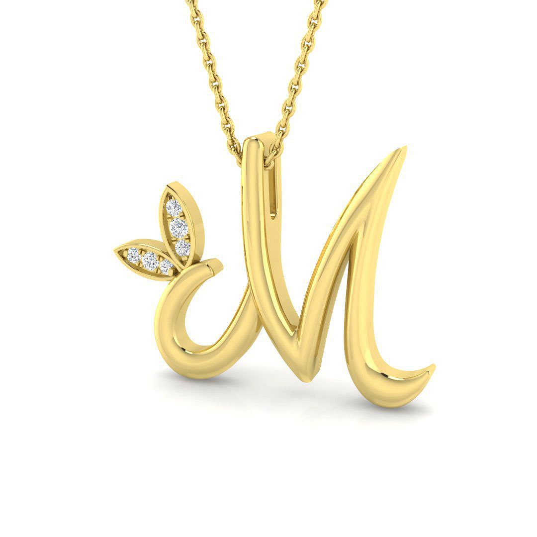 9ct Yellow Gold 0.05ct Laboratory Grown CVD Pendant