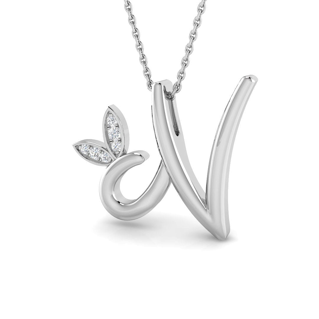 9ct White Gold 0.06ct G SI2 Diamond Pendant
