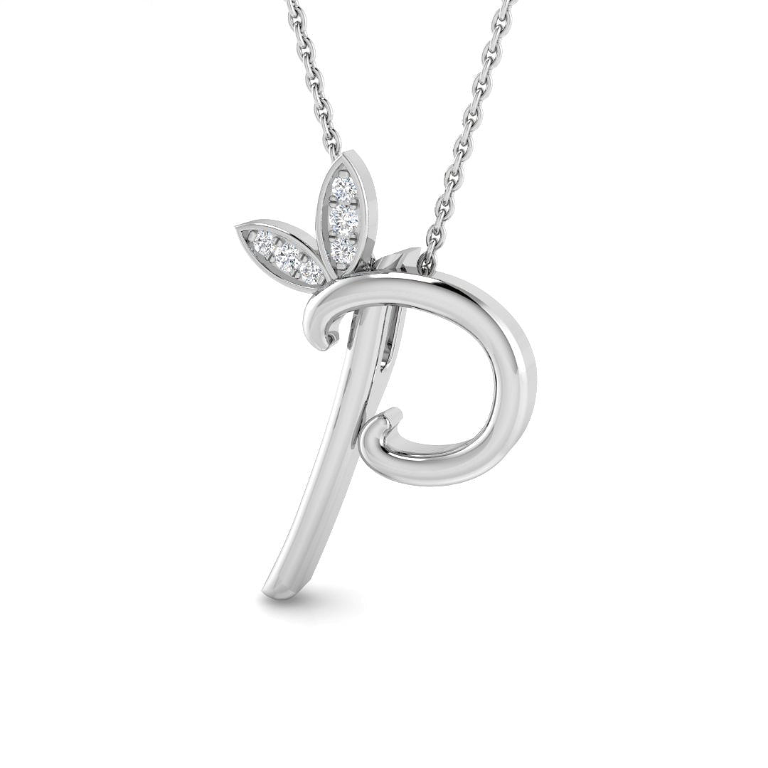 9ct White Gold 0.07ct G SI2 Diamond Pendant