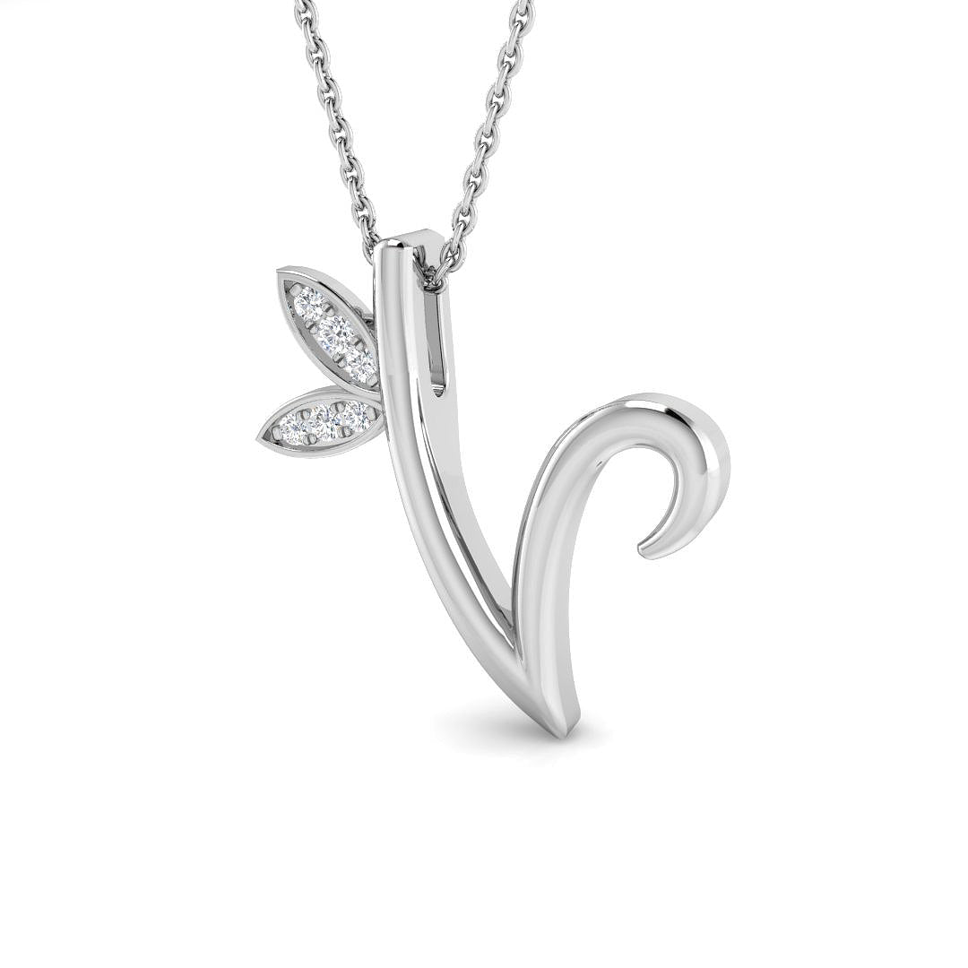9ct White Gold 0.06ct G SI2 Diamond Pendant