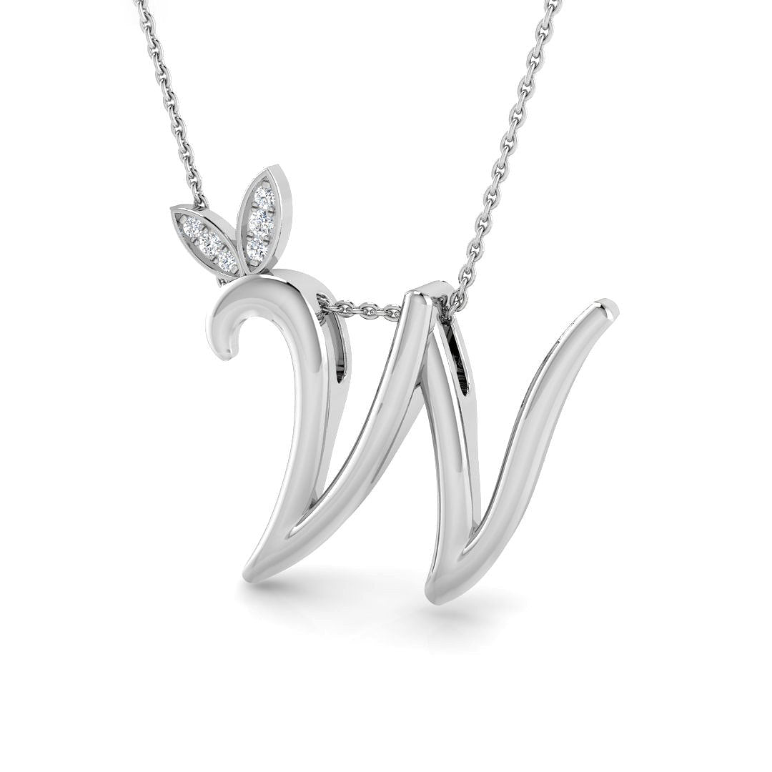 9ct White Gold 0.06ct G SI2 Diamond Pendant