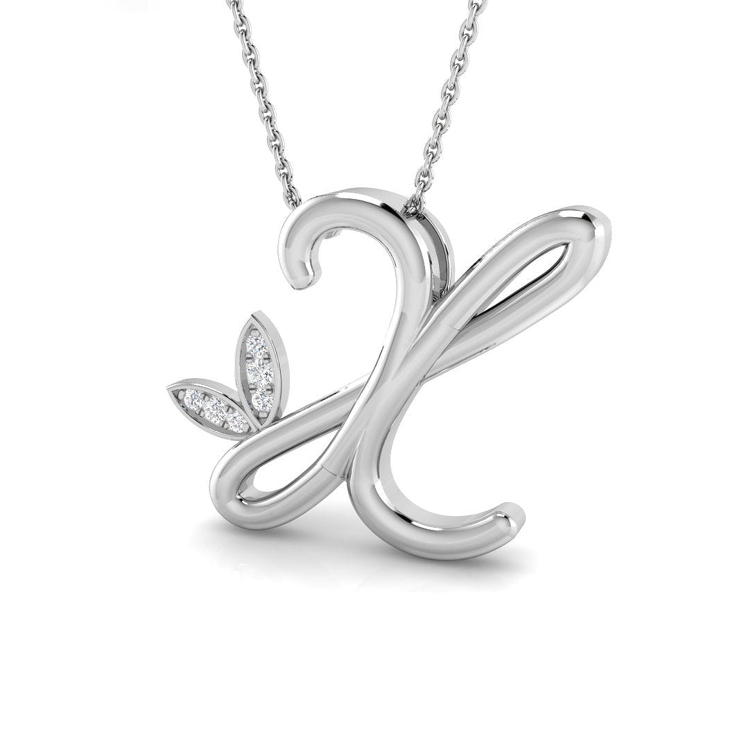 9ct White Gold 0.06ct G SI2 Diamond Pendant