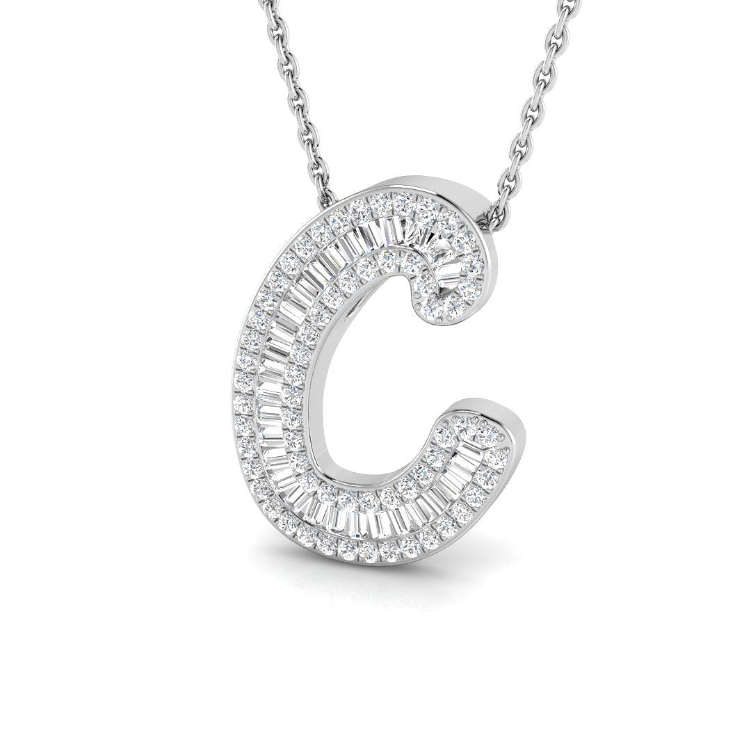 9ct White Gold 0.31ct G SI2 Diamond Pendant