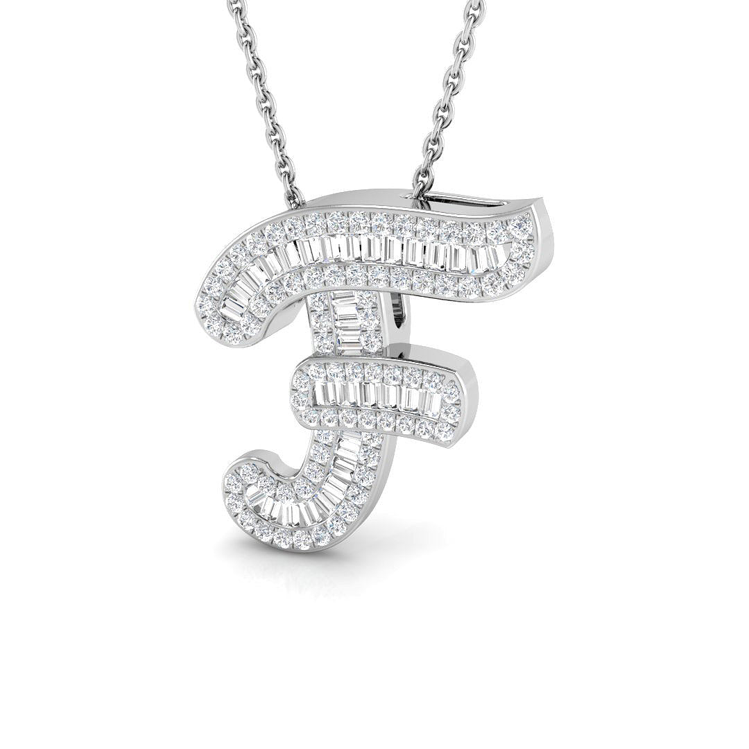 9ct White Gold 0.42ct G SI2 Diamond Pendant