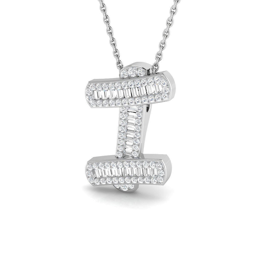 9ct White Gold 0.53ct G SI2 Diamond Pendant