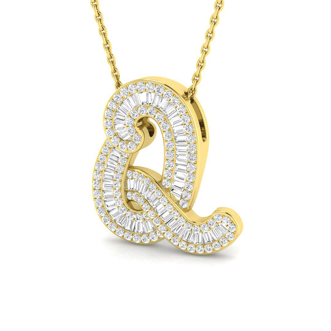 9ct Yellow Gold 0.54ct G SI2 Diamond Pendant