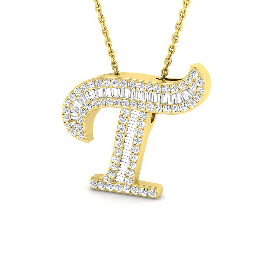 9ct Yellow Gold 0.48ct G SI2 Diamond Pendant