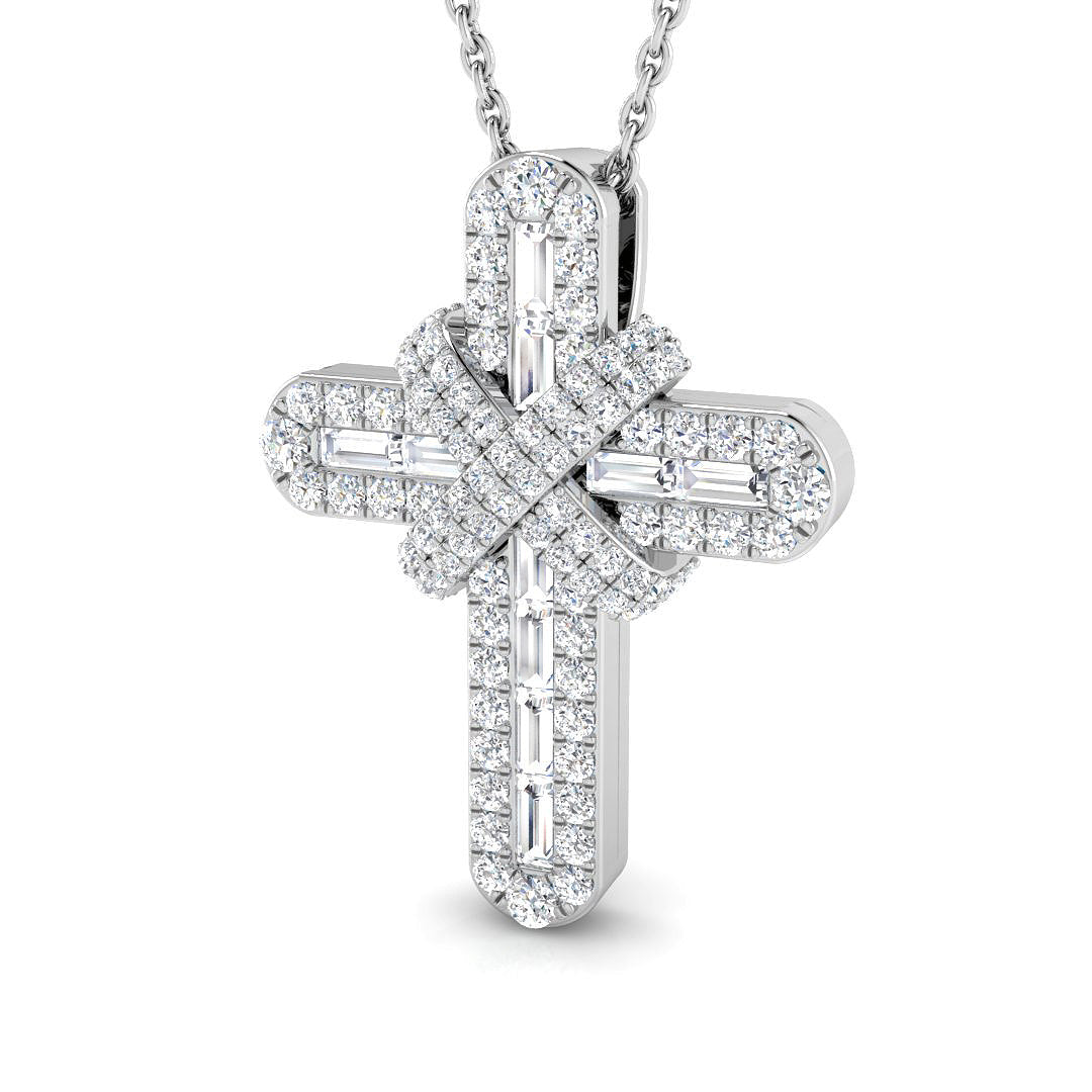 9ct White Gold 0.60ct G SI2 Diamond Pendant