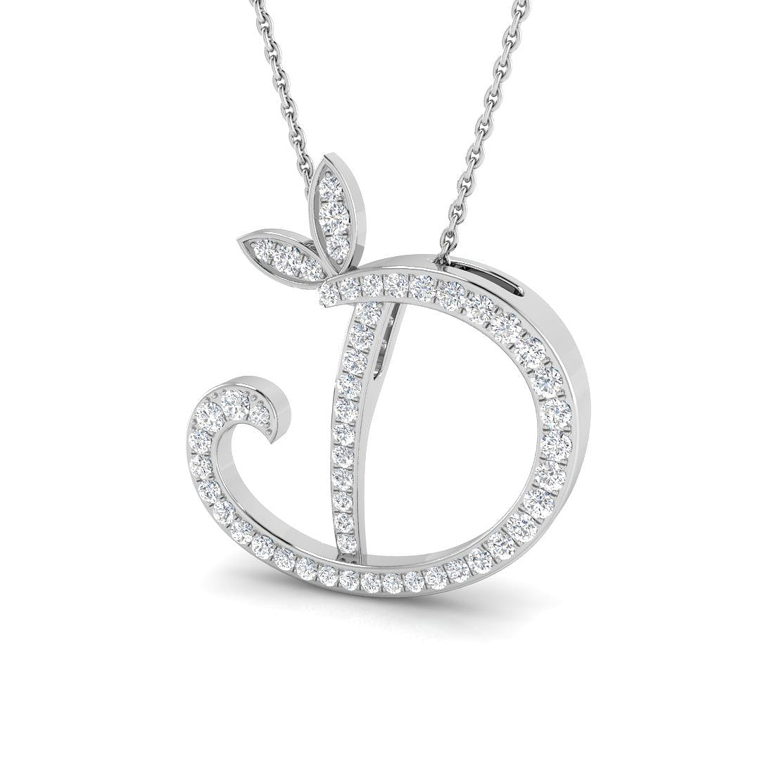 9ct White Gold 0.38ct G SI2 Diamond Pendant