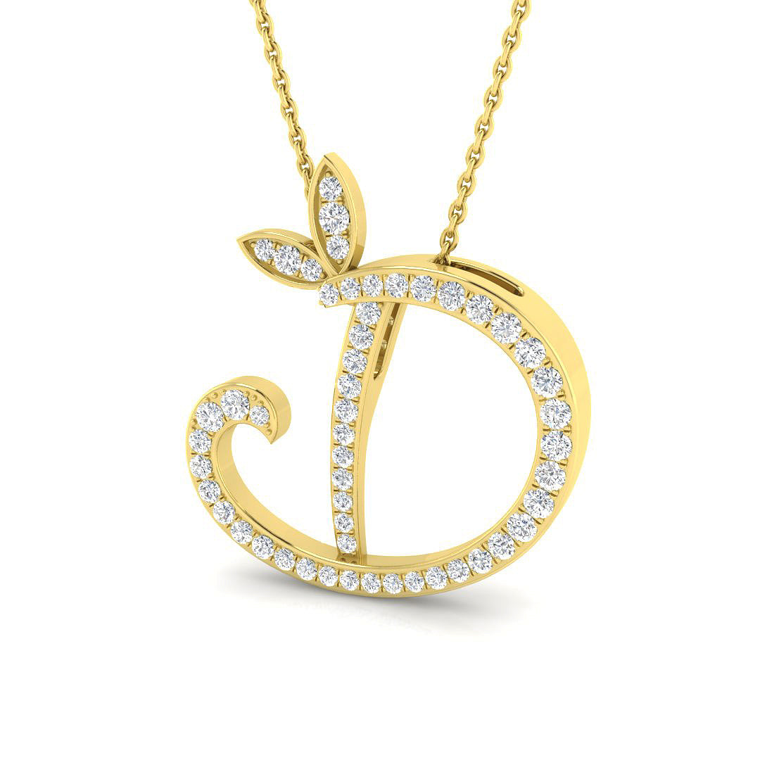 9ct Yellow Gold 0.38ct G SI2 Diamond Pendant