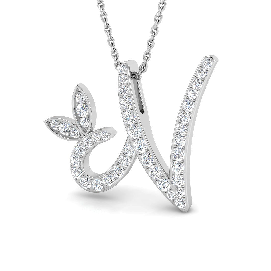 9ct White Gold 0.34ct G SI2 Diamond Pendant