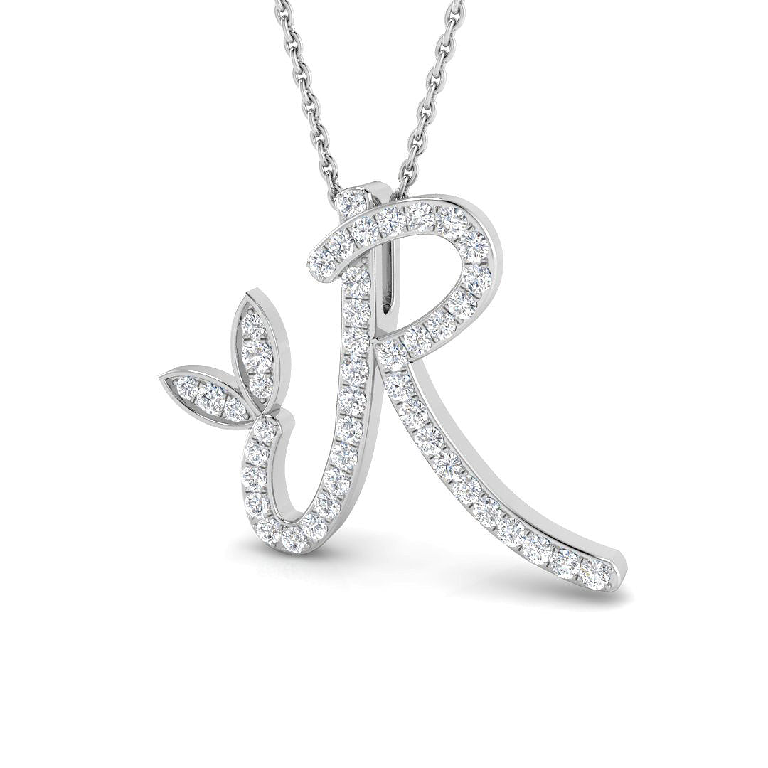 9ct White Gold 0.31ct G SI2 Diamond Pendant